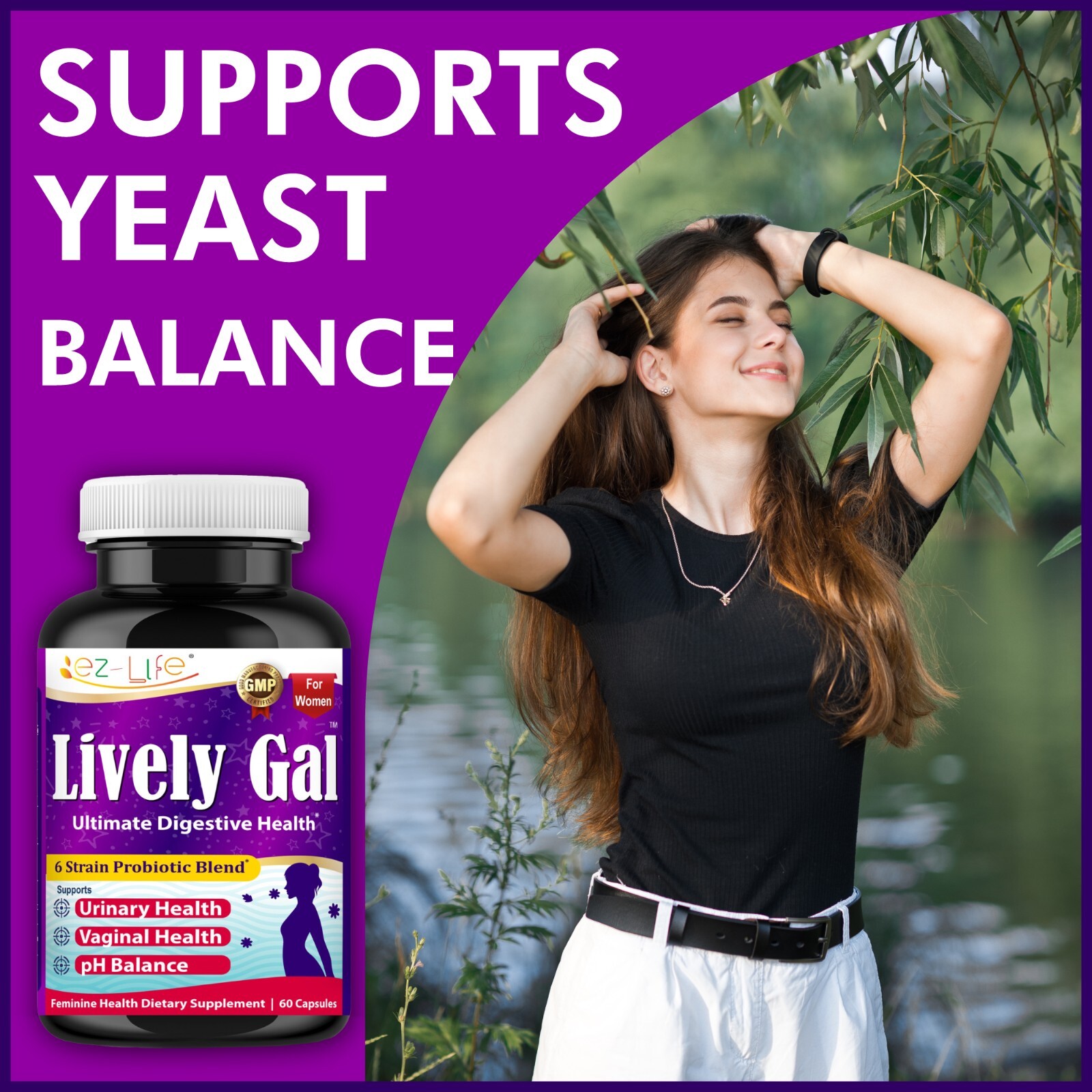 Vaginal Probiotics for Women pH Balance, Vaginal Flora, Support Gut Health & UTI