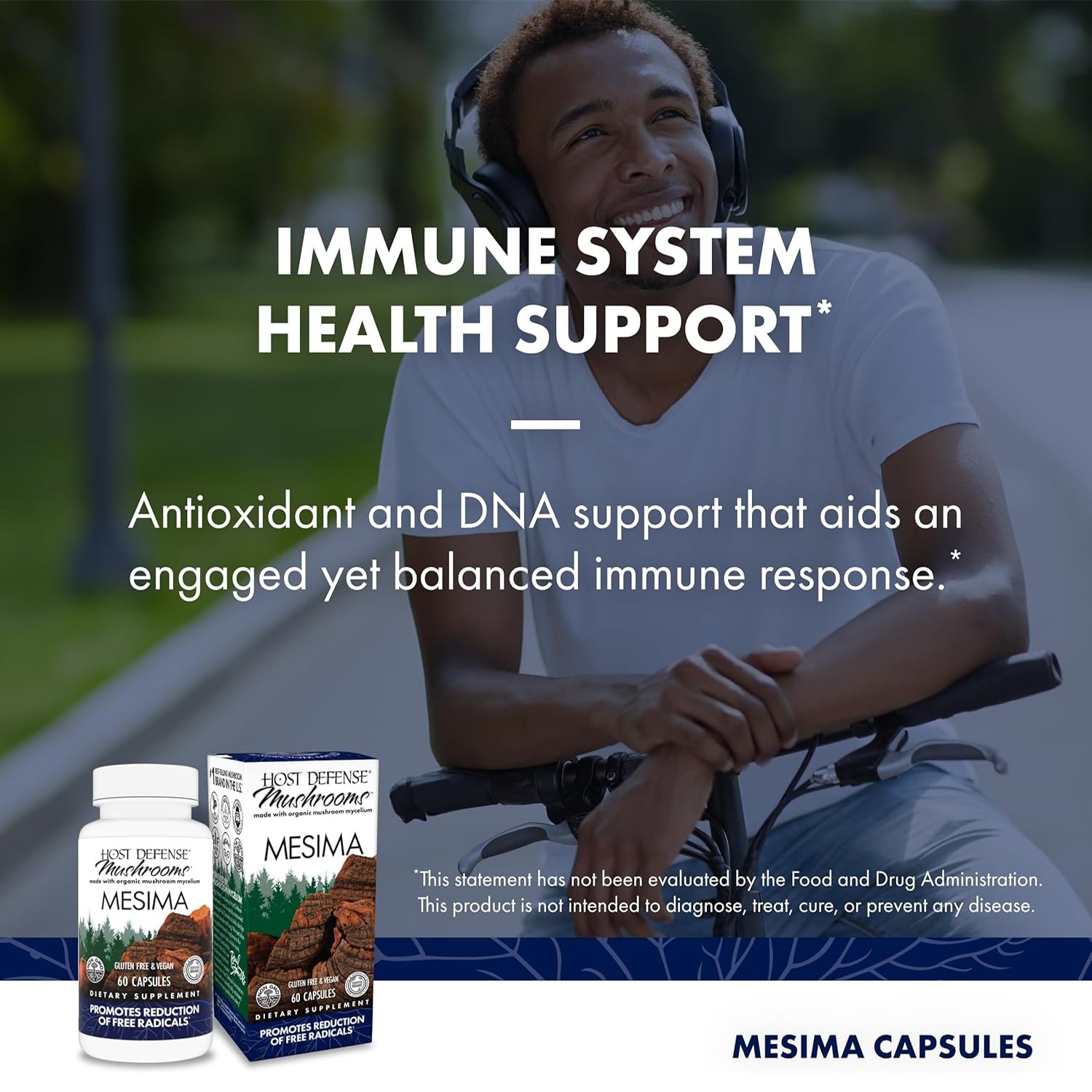 Host Defense Mesima,Antioxidant Activity&Immune System Support,60VeganCaps