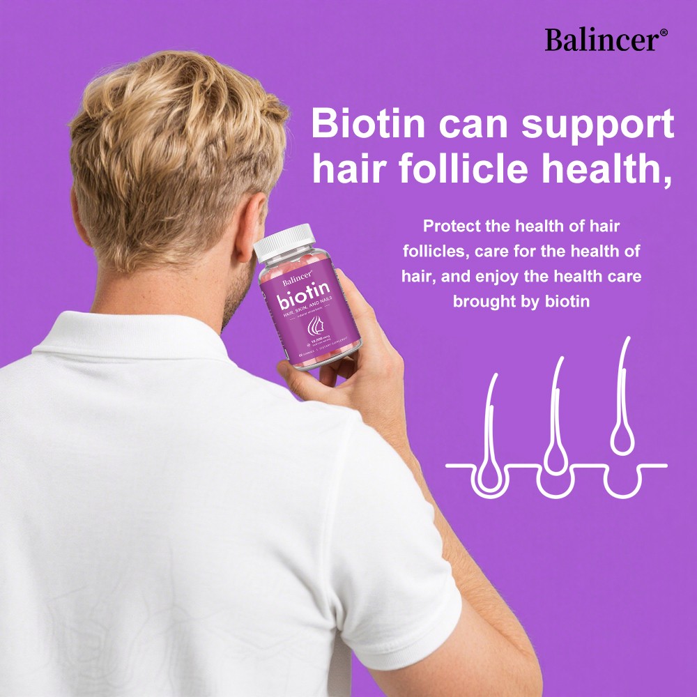 10000mcg Biotin B7 Gummy Vitamin,Beauty Supplement to Shiny Hair,Clear Skin 60CT