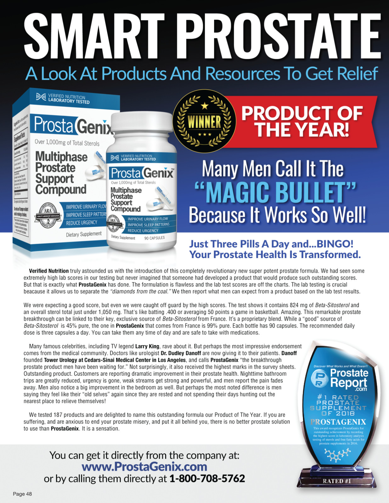 ProstaGenix – Direct From The Manufacturer – Authentic Bottle