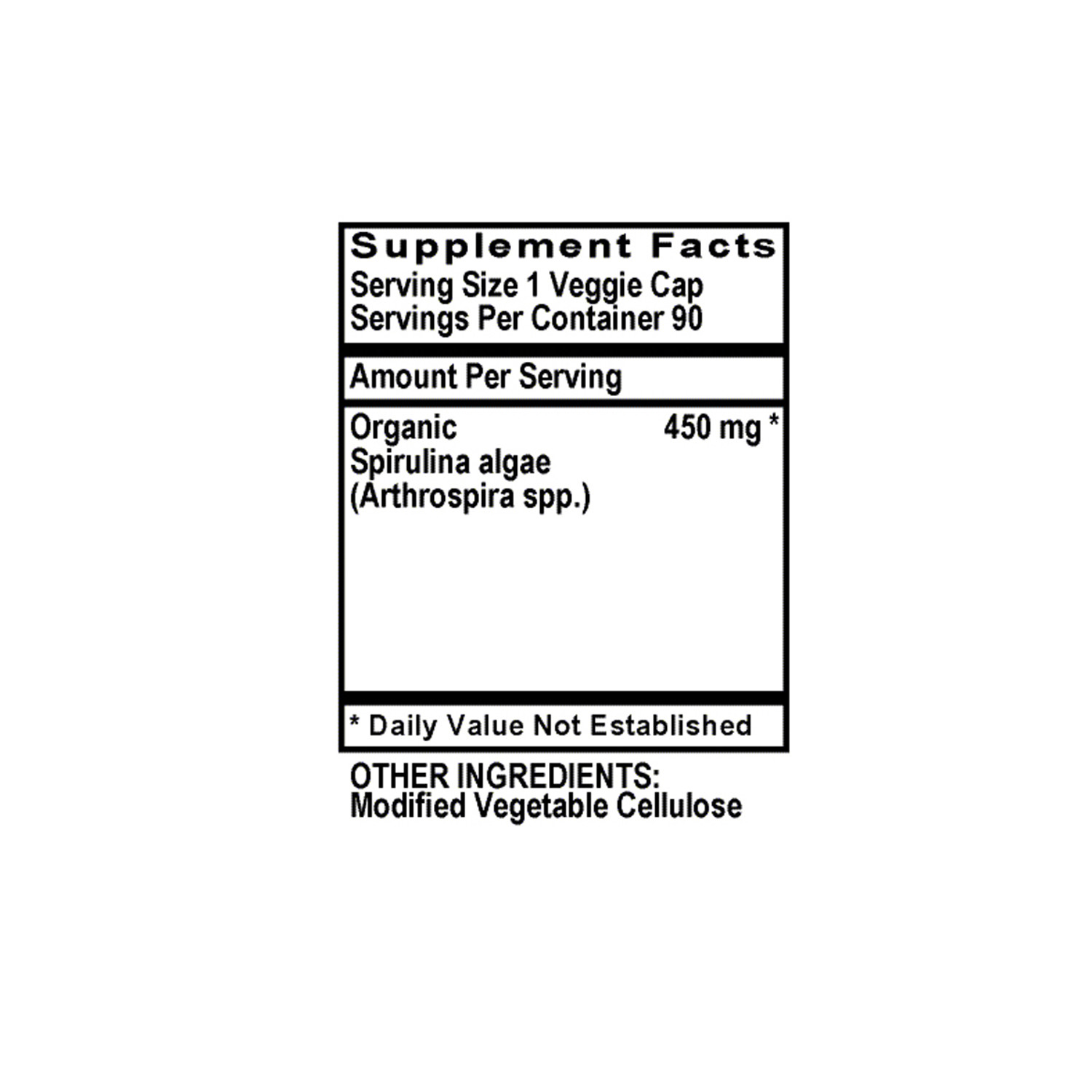Holly Hill Health Foods, Spirulina, 90 Vegetarian Capsules