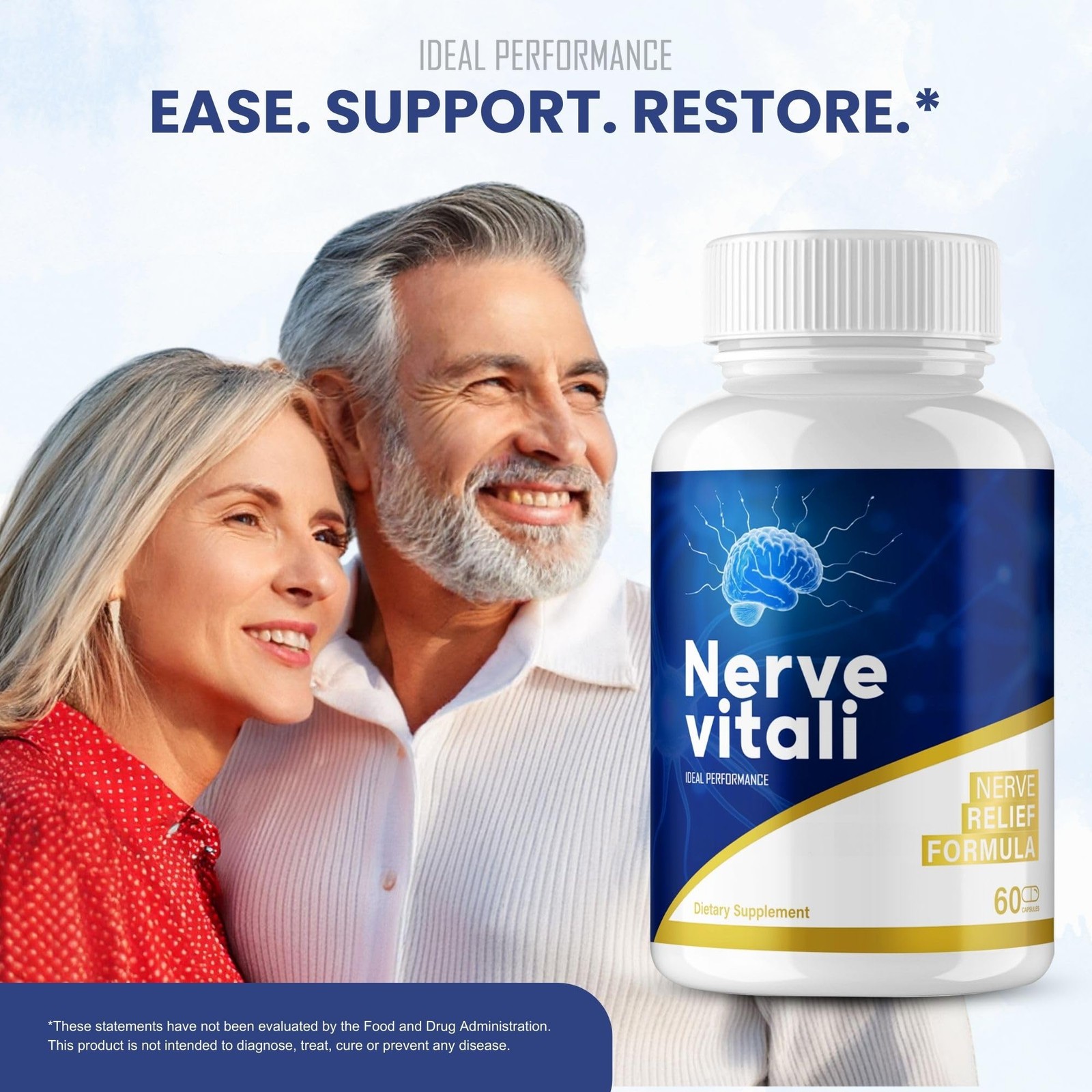 Nerve Vitali Health Nervous System Supplement – 300 Capsules (5 Pack)