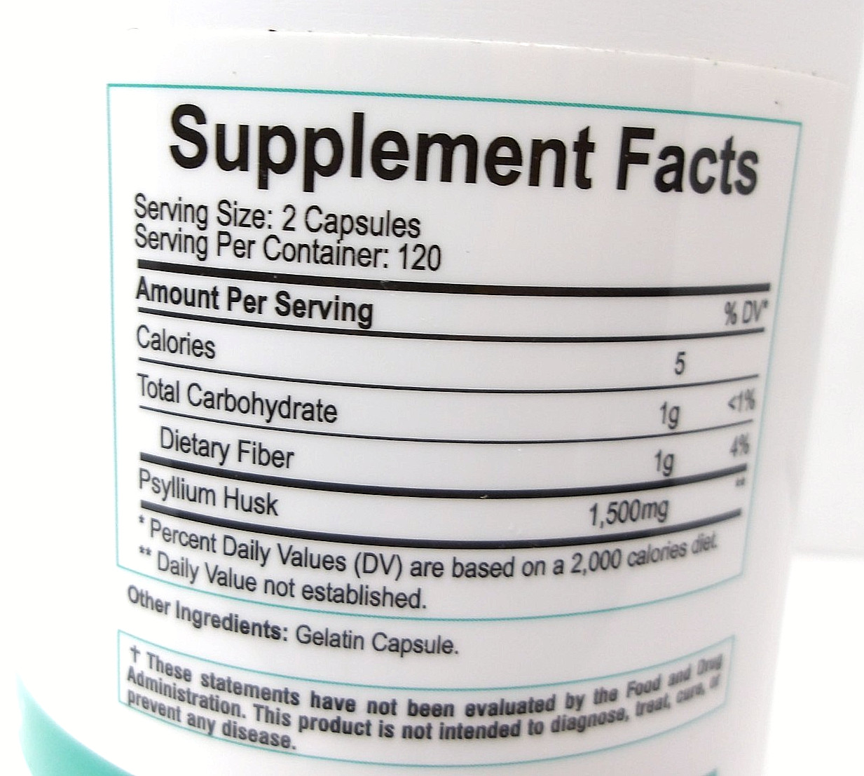 Naturafic Psyllium Husk 1500 mg, Natural Fiber Supplement, 240 Capsules