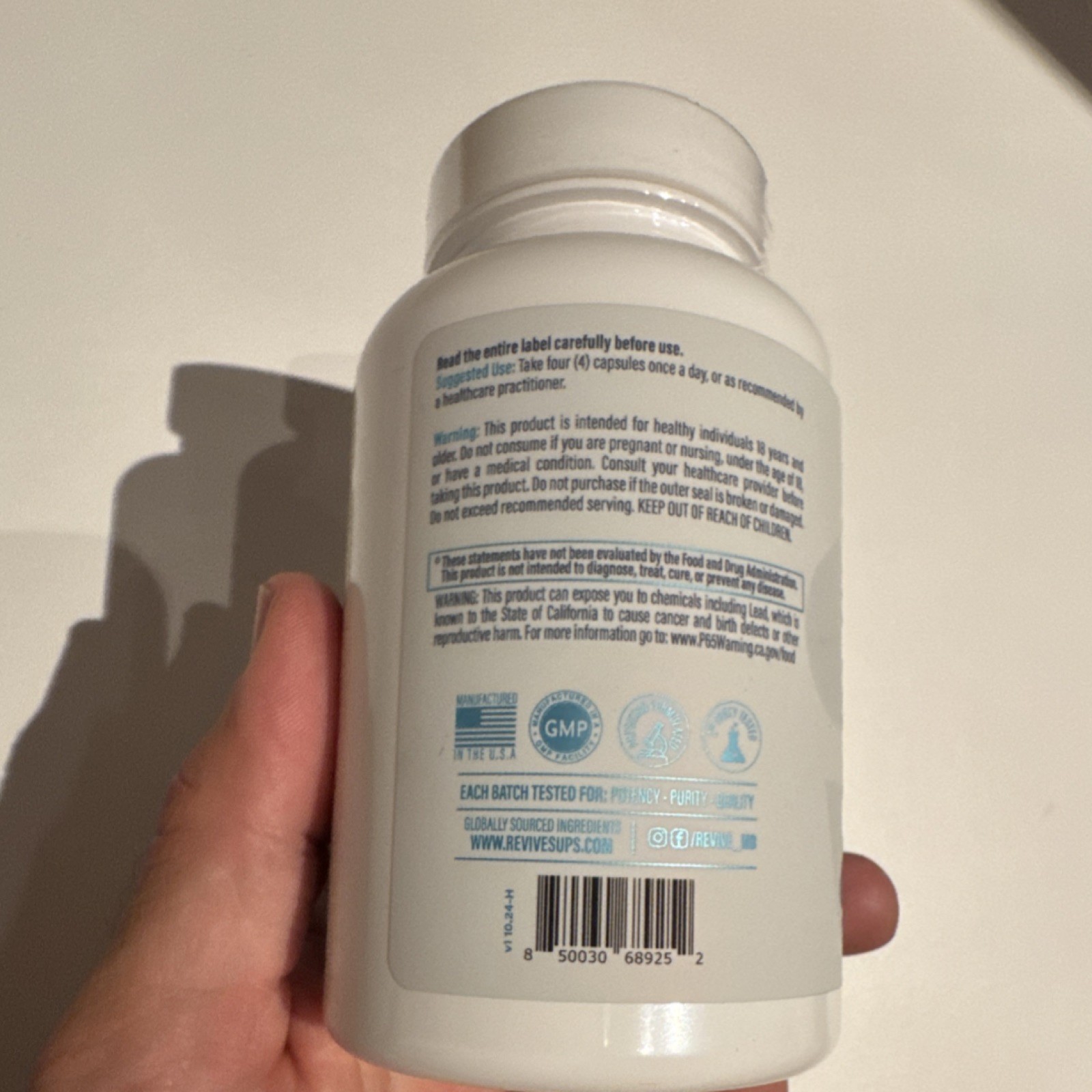 Revive Liver Support Liver Health Vegetarian Capsules 120 Count 300mg Exp 03/28