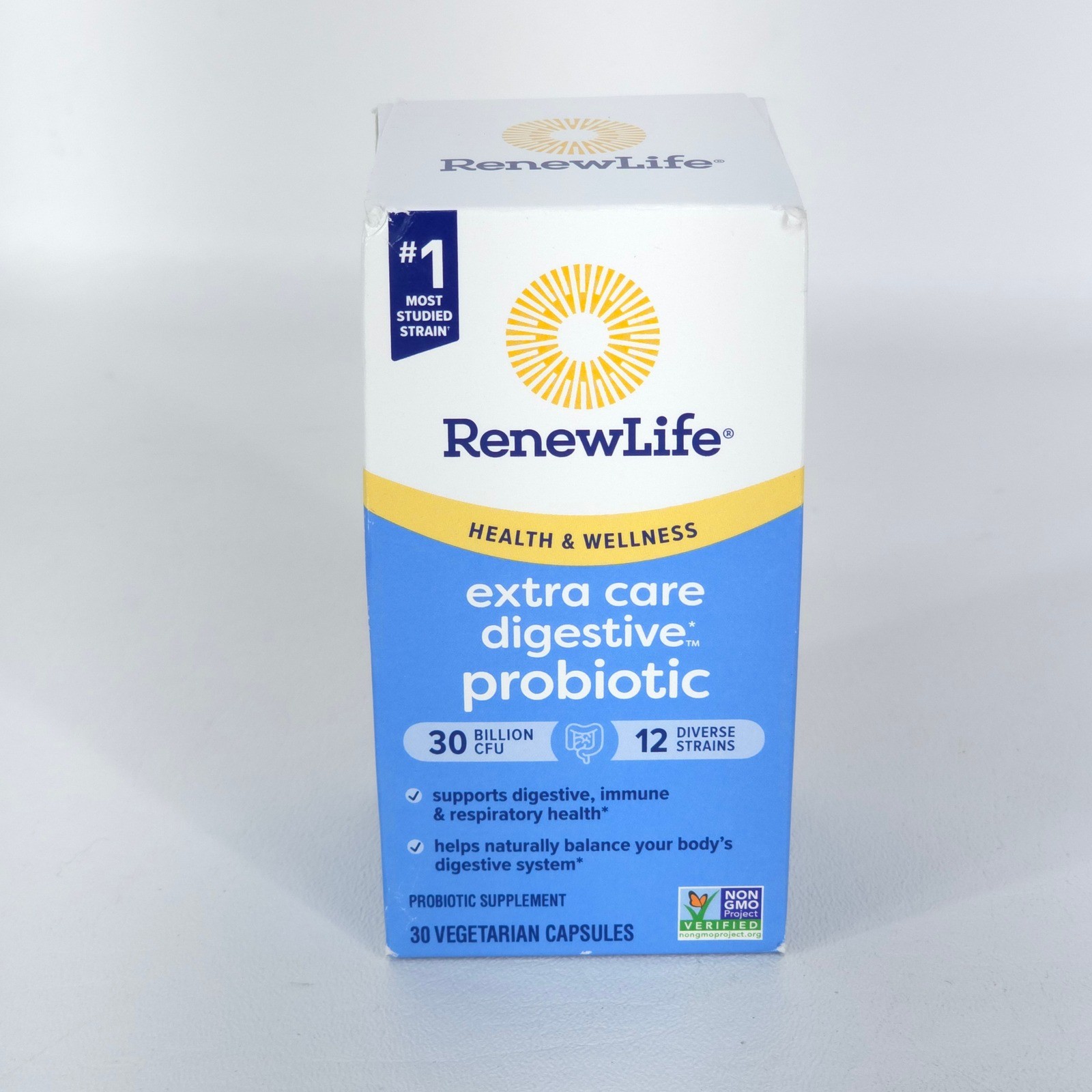 RenewLife Extra Care Digestive Probiotic 30ct 30B CFU 12 Strains Exp 08/2026 NEW
