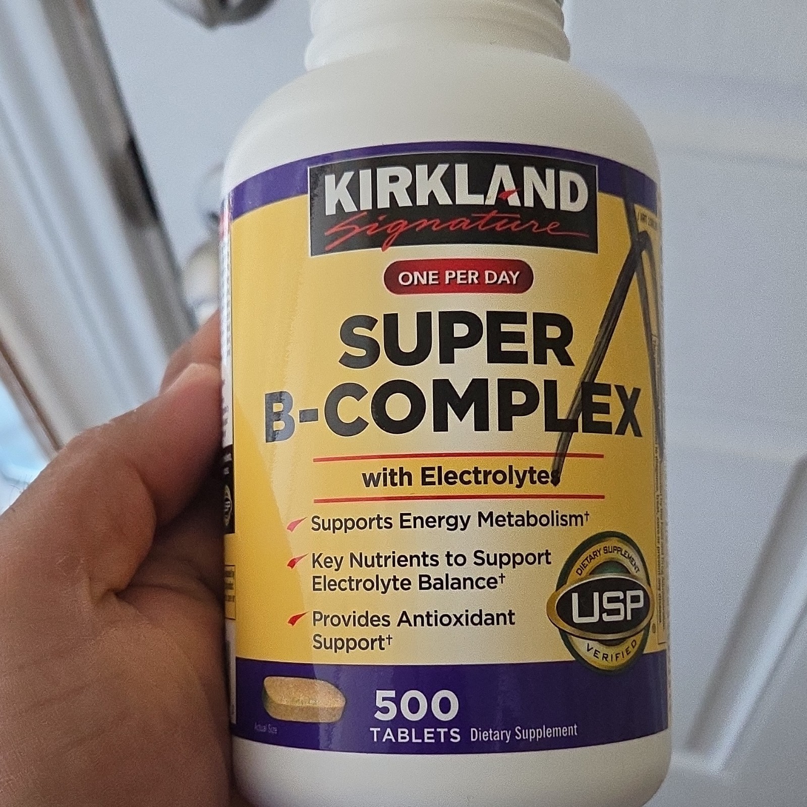 Kirkland Signature Super B-Complex Electrolytes Tablets Energy Support 500 ct