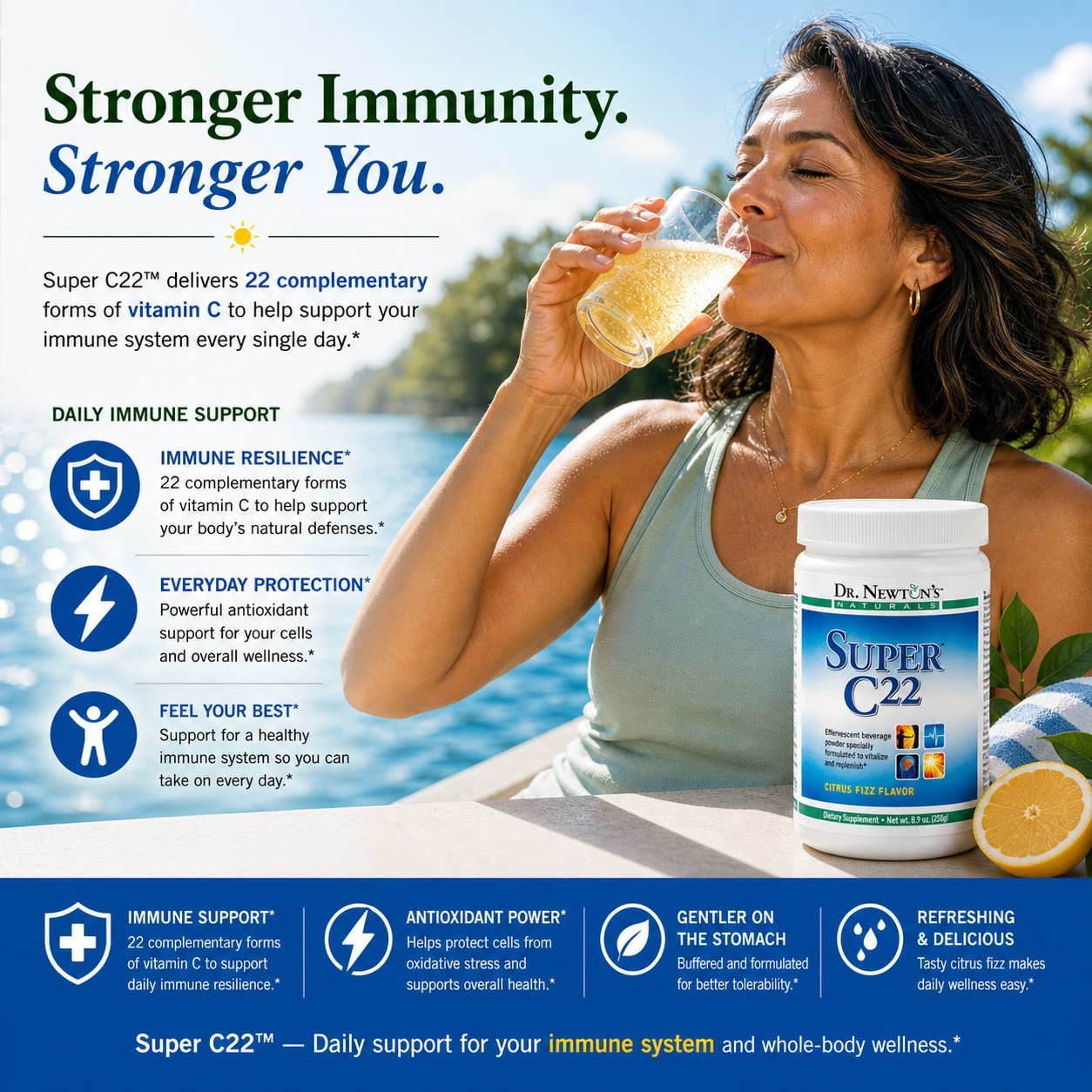 Dr. Newton’s Naturals Super C22 1500mg Vitamin C Effervescent Drink Mix – 8.9 oz