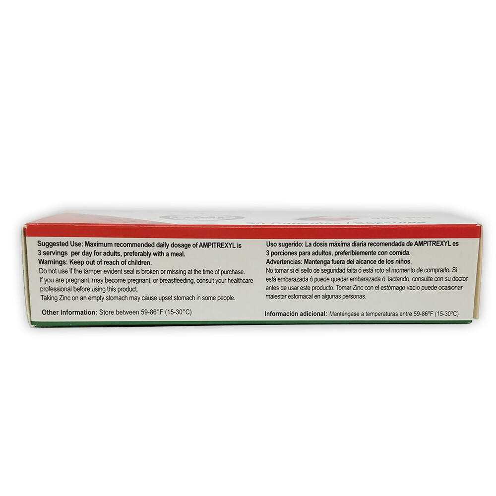 ProMex Ampitrexyl Natural Immune Support Supplement. 500 mg. 30 Caps. Pack of 3