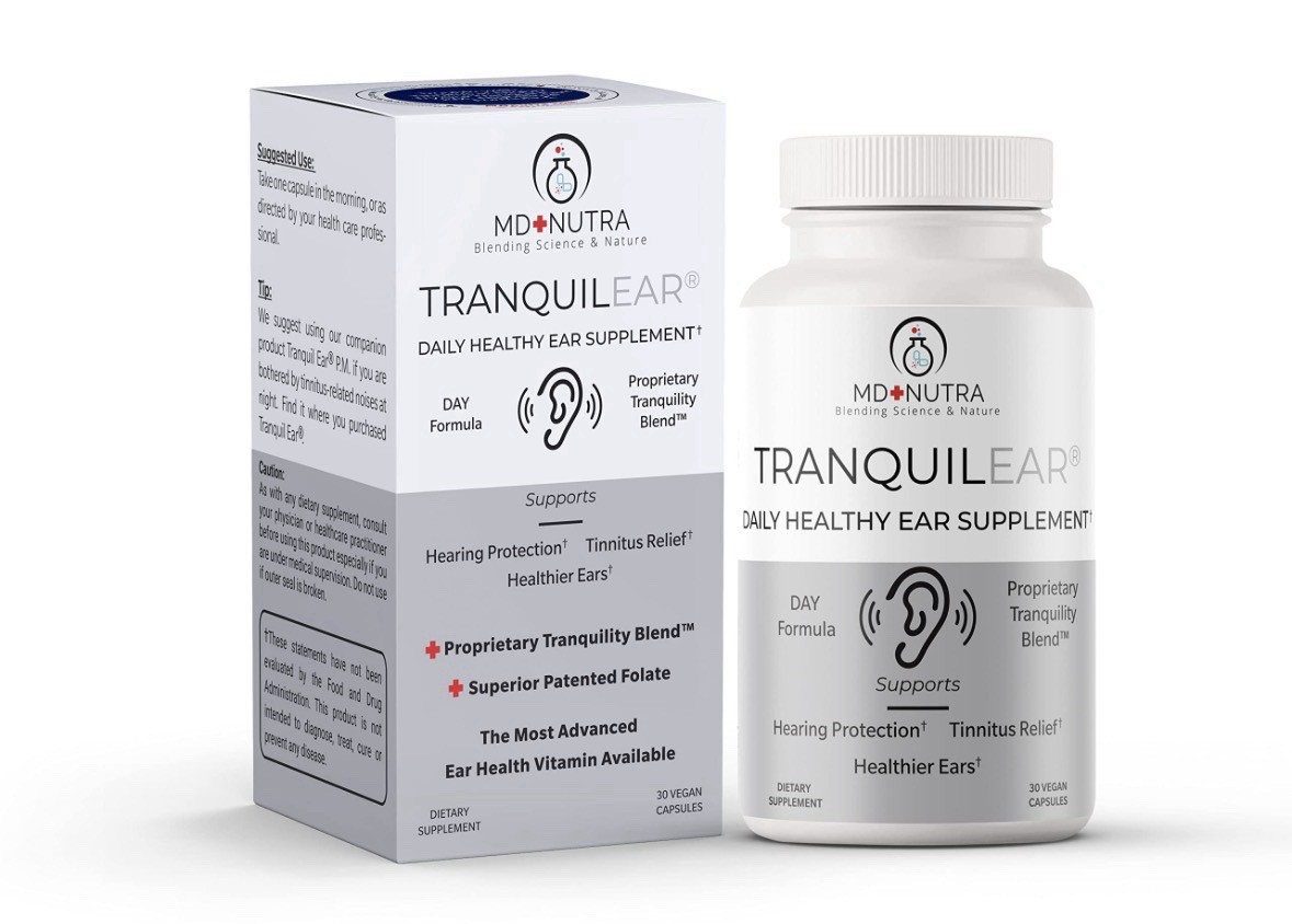 Tranquilear Daily Healthy Ear Tinnitus Supplement 30 Caplets MD Nutra