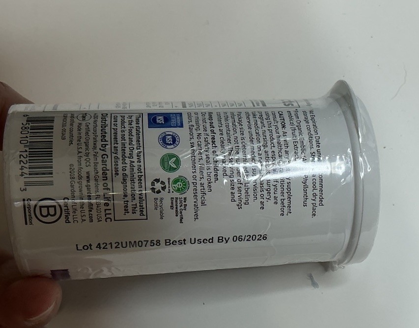 Garden of Life Kids’ 5 Billion CFU Probiotics Berry Chewable Supplement 6-26 Exp