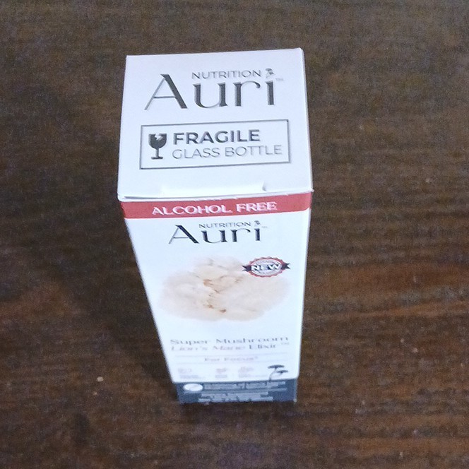 Auri Lion’s Mane Liquid Elixir 1000mg Alcohol Free Vegan 2 fl oz (60 mL)