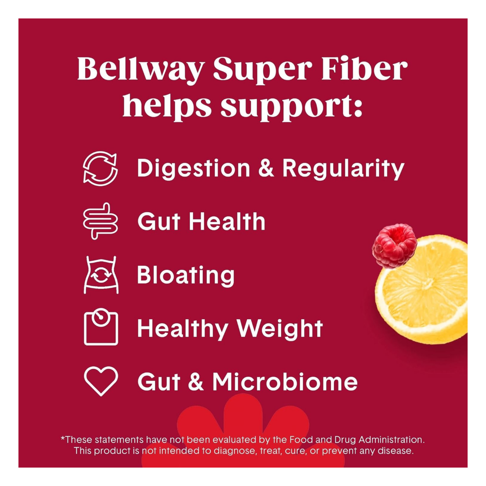 Bellway Super Fiber + Fruit Psyllium Husk Raspberry Lemon 36oz 18 x2