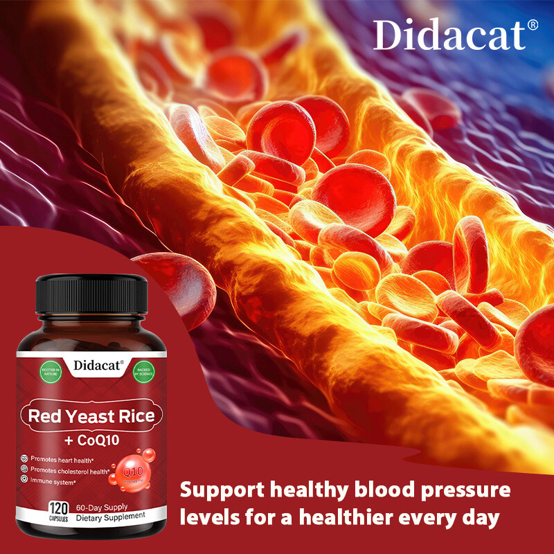 Red Yeast Rice+CoQ10 Capsules Promotes Heart,cardiovascular & Cholesterol Health