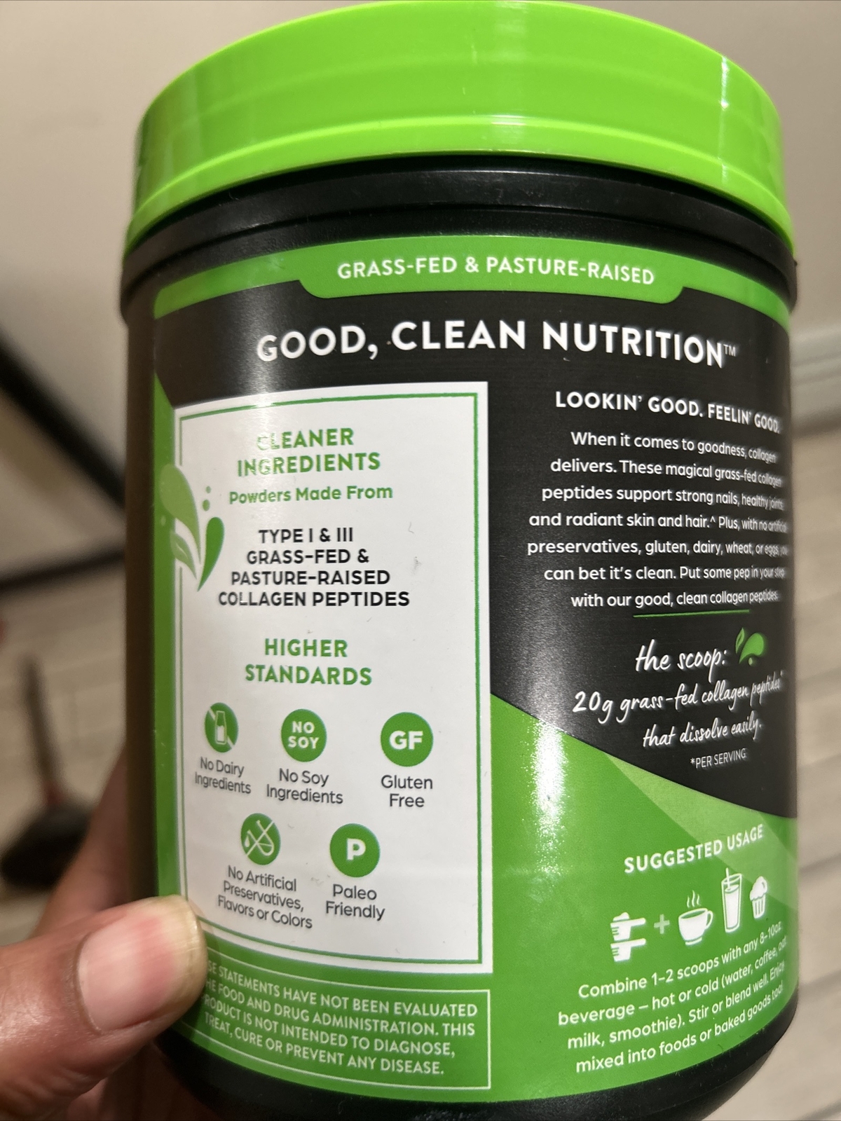 Orgain Hydrolyzed Grass Fed Collagen Peptides Powder, Unflavored, 20g Collagen