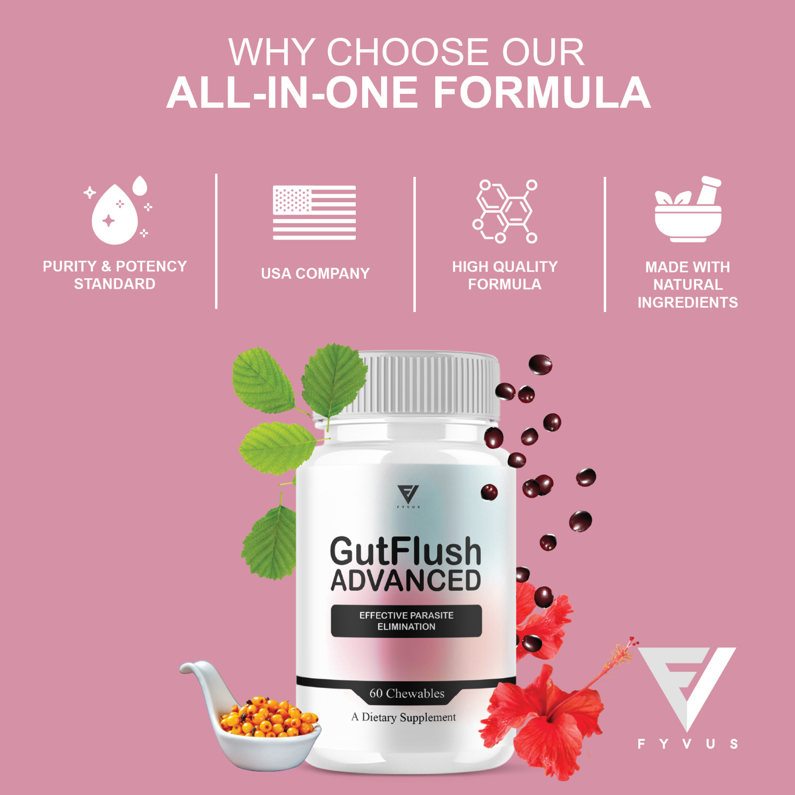 (5 Pack) Gut Flush Premium Probiotic Supplement, GutFlush Pills (300 Capsules)