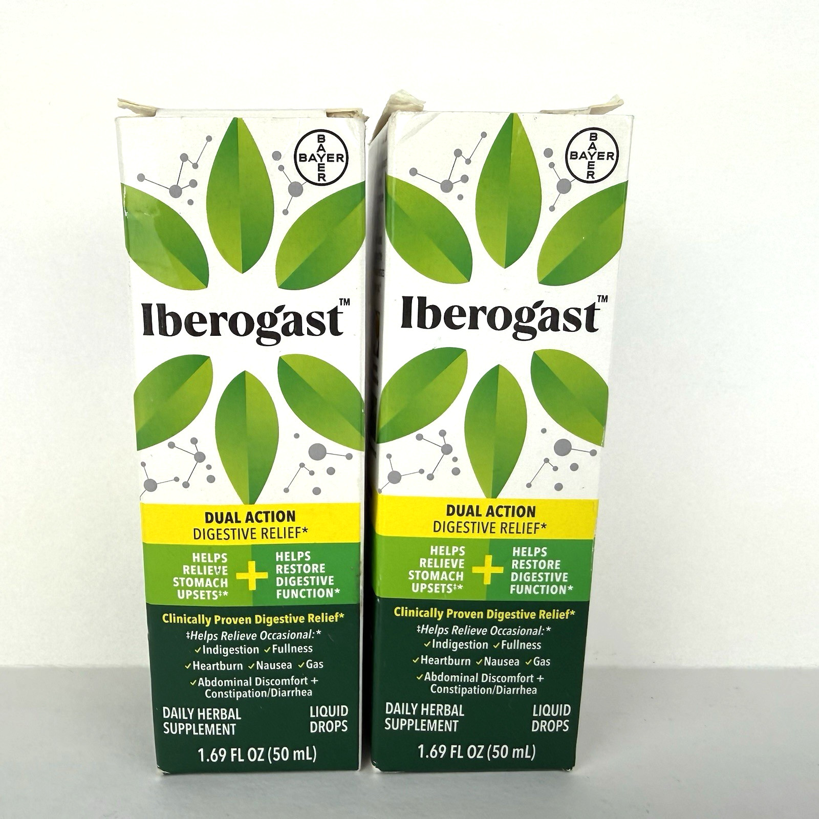 Iberogast Dual Action Digestive Relief Liquid Drops 1.69fl oz x 2 bottles