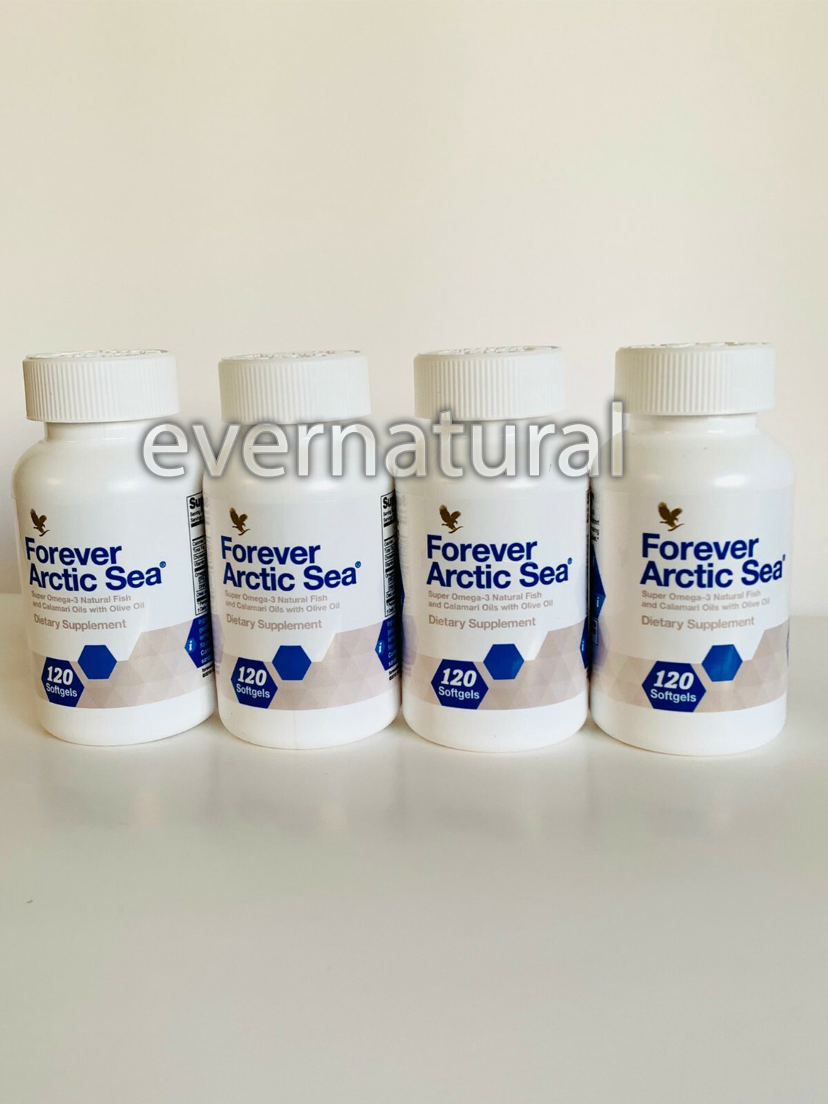 4 bott. of FOREVER ARCTIC SEA (120 Softgels ea) HALAL Free Shipping