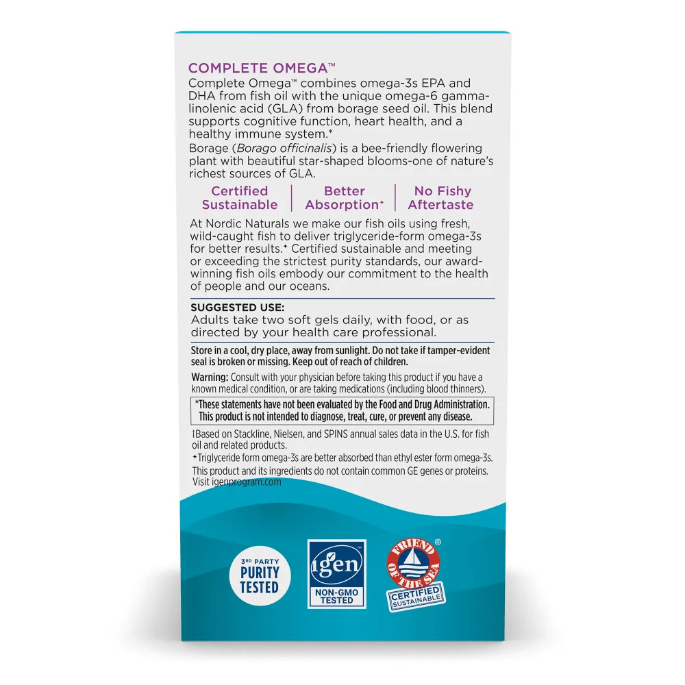 Nordic Naturals Complete Omega Lemon – Support Healthy Skin, Joints & Cognition