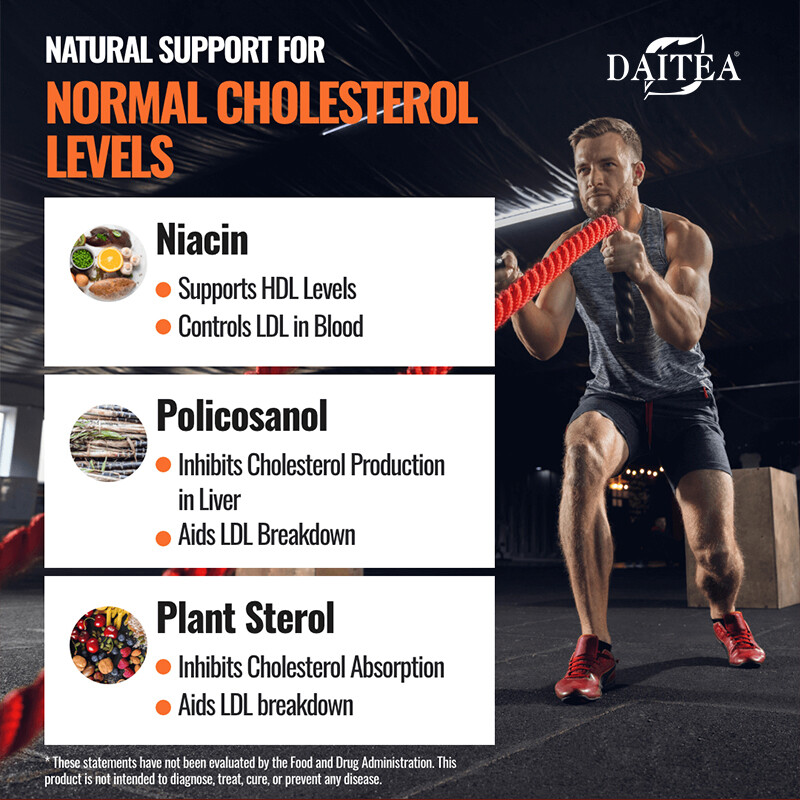 Cholesterol Support Supplement Pill w Beta Sitosterol, Garlic Bulb Powder,Niacin