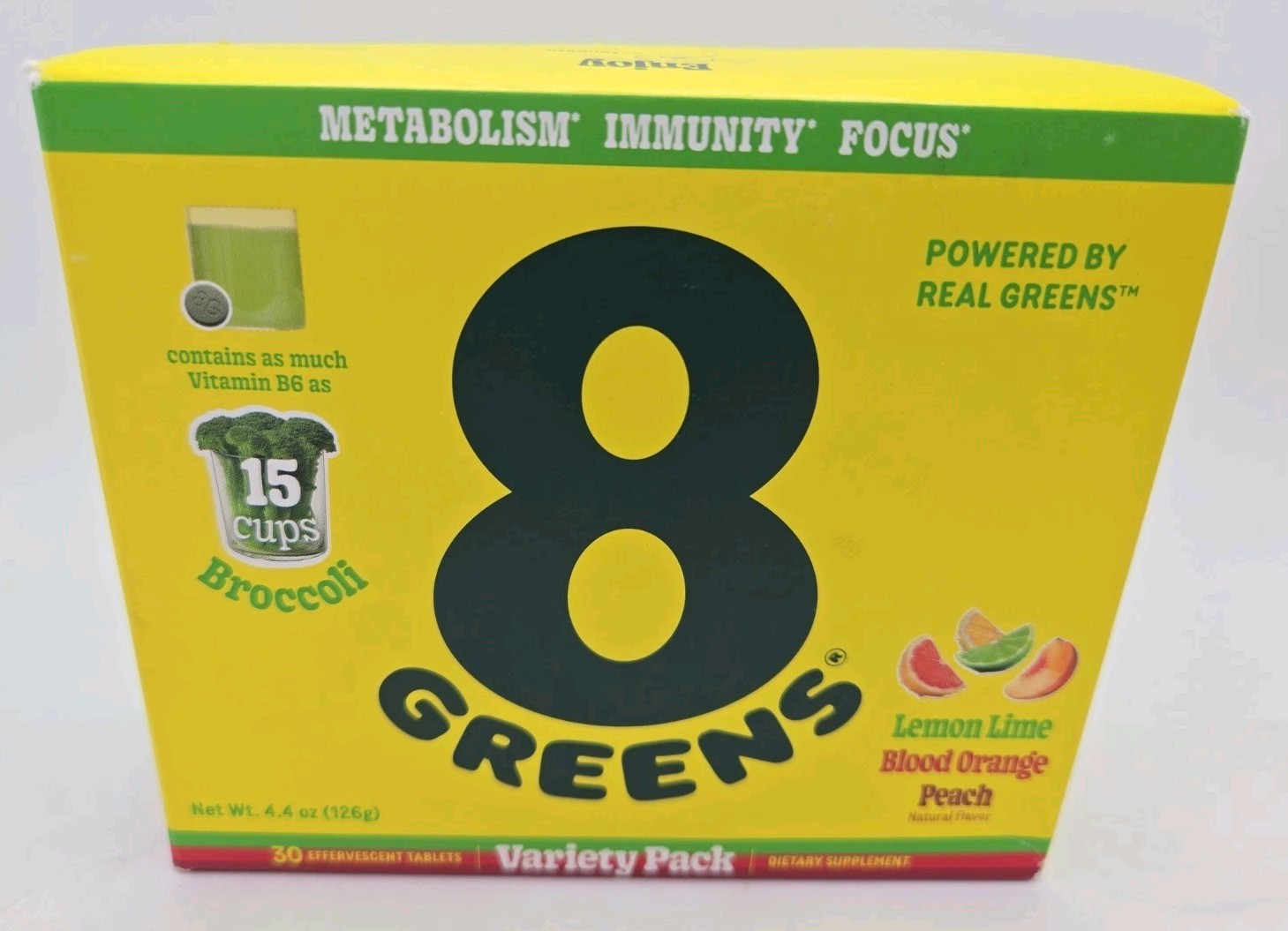8Greens Daily Greens Effervescent Tablets – Variety- 30 Tablets Exp 03/2027
