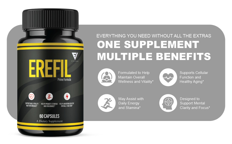 (3 Pack) Erefil Premium Performance Capsules, Erefill Supplement (180 Capsules)