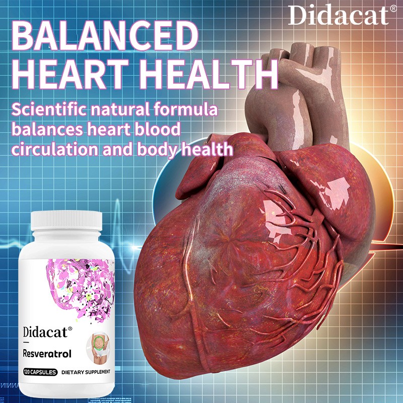 Resveratrol Supplement | Heart & Anti-Aging Support, 30/60/120 Capsules