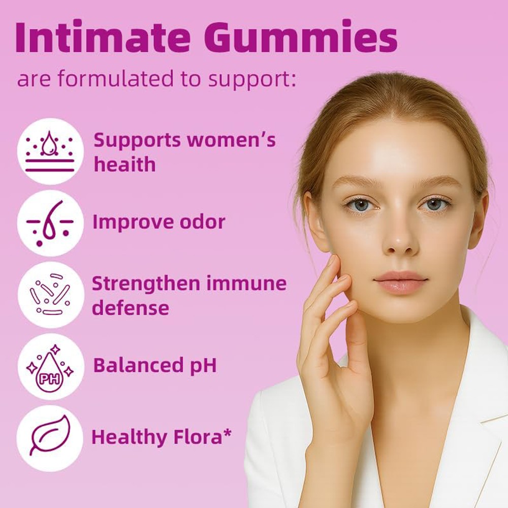 1/2/3 Probiotics Gummies for Women Tropical Pineapple Flavor Supports PH Balance