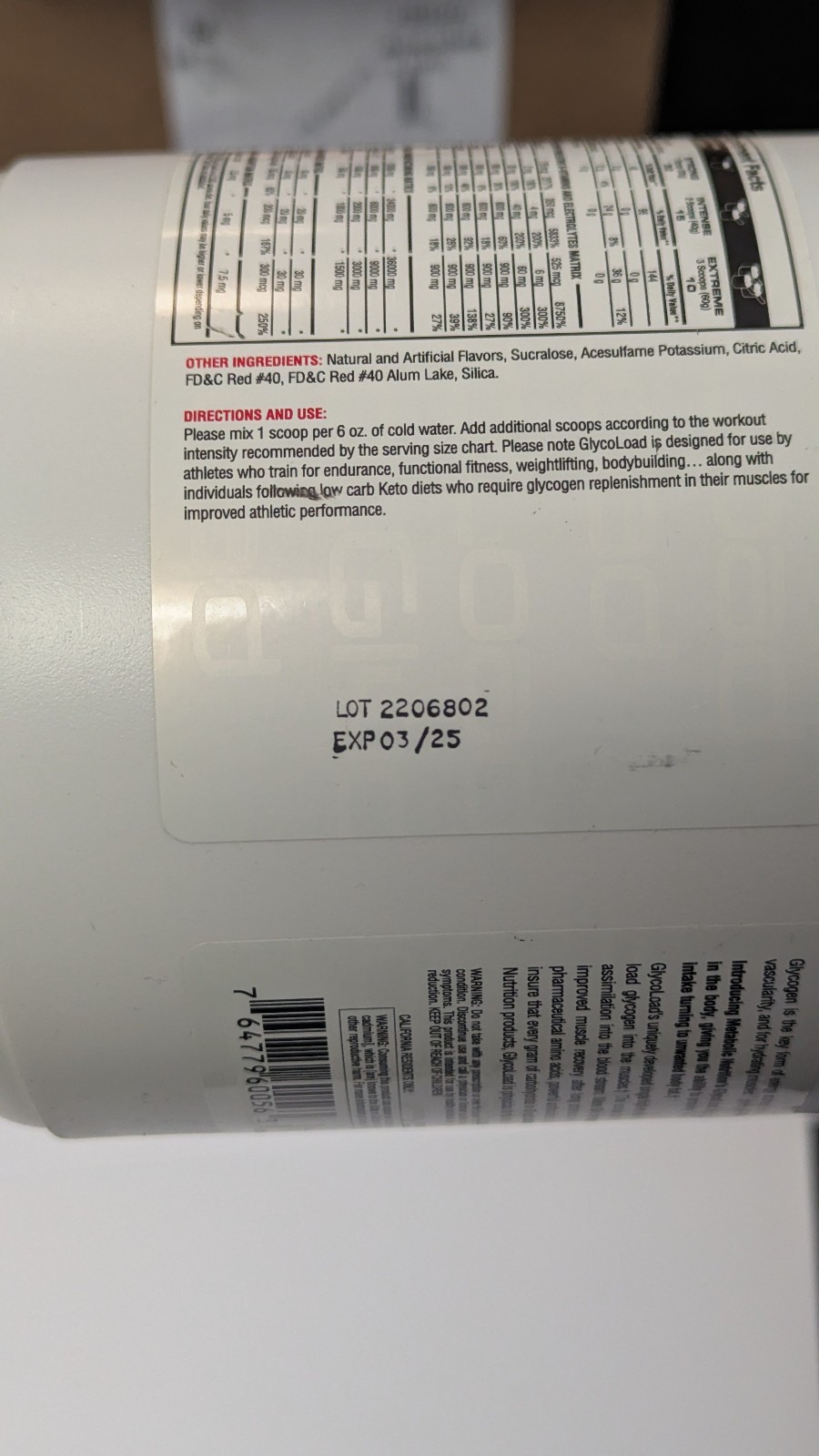 Watermelon Glucoload by Metabolic – PAST DATE – SEE PICTURES