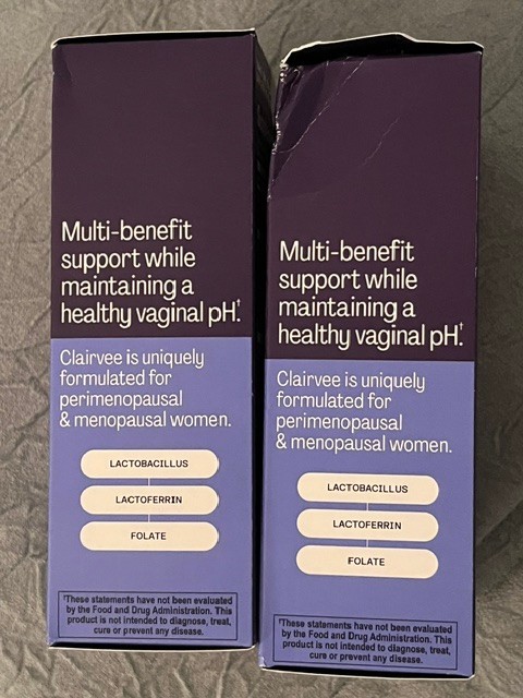 NEW 2 Boxes Bonafide Clairvee Vaginal Health Pre+Probiotic, Plus 5