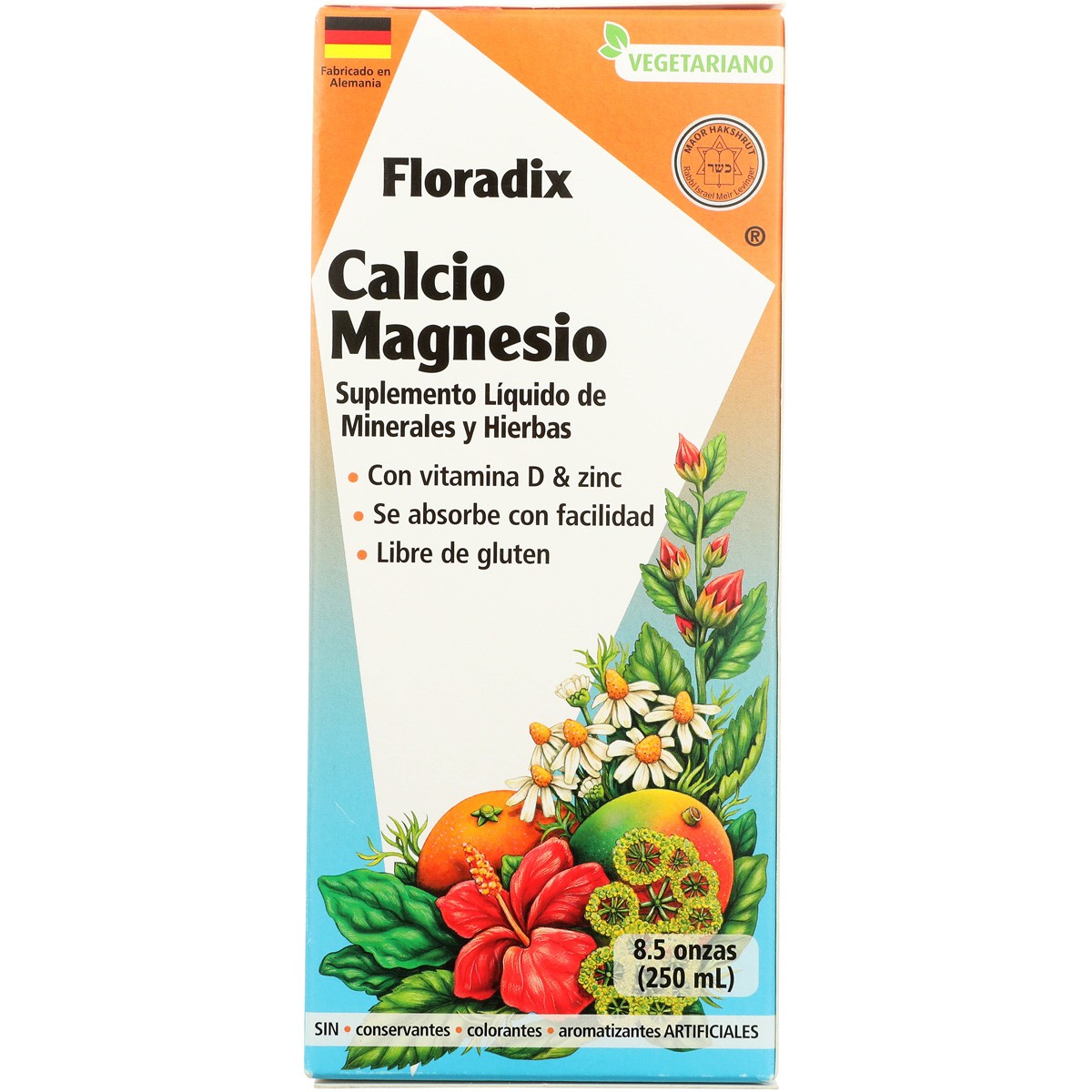 Floradix Liquid Calcium Magnesium Herb Mineral Supplement 8.5 Fl Oz 1 Pack