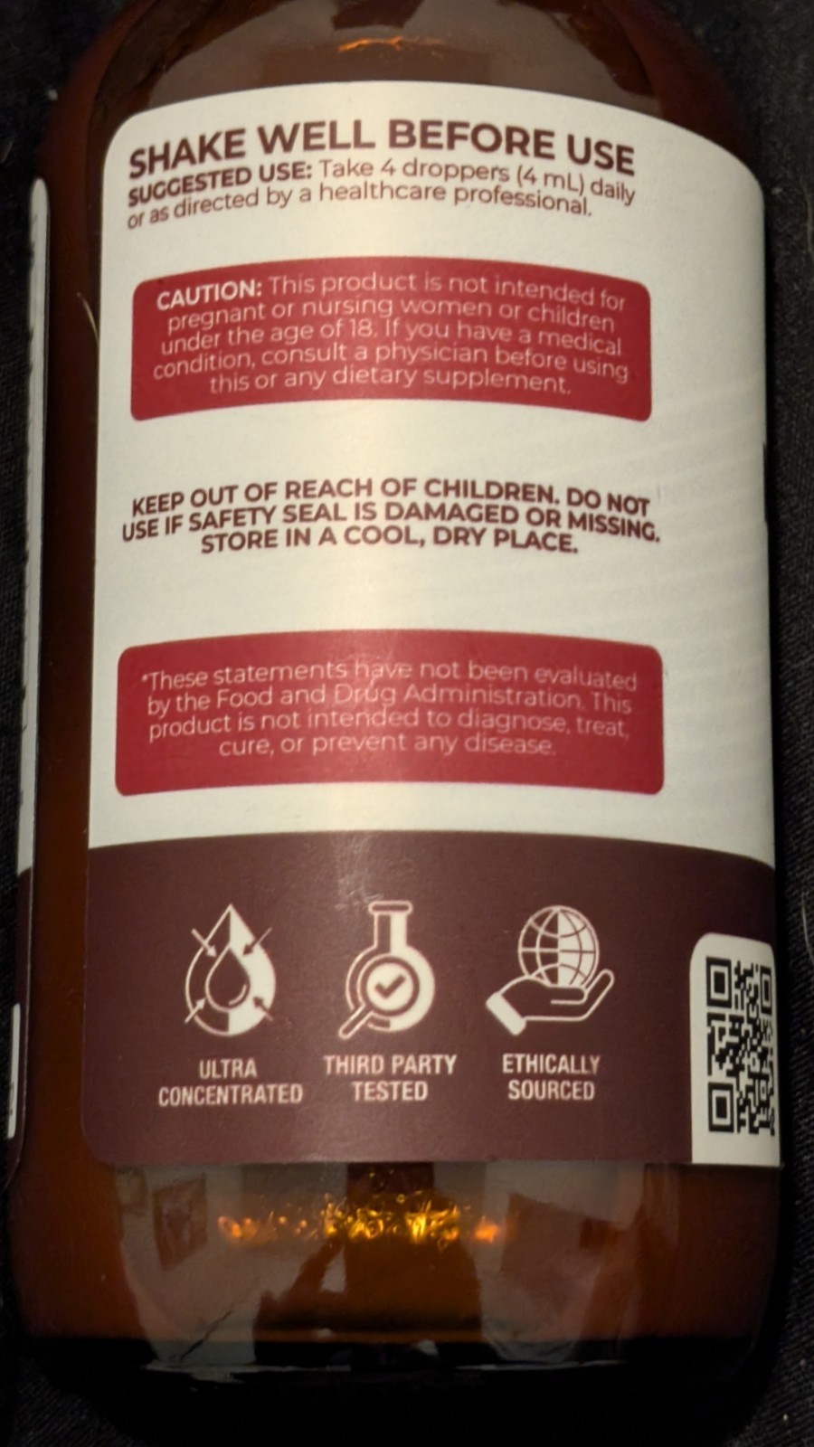 Optimal Human Ultra Red Drops, Sour Strawberry, 4 fl oz