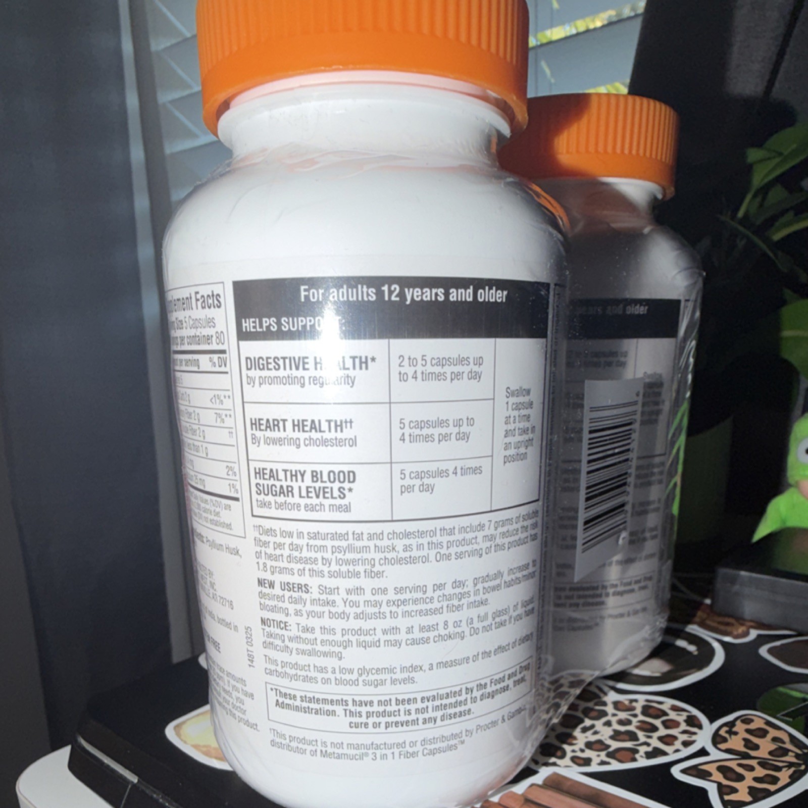 Member’s Mark Psyllium Husk Fiber Capsules Twin Pack 800 Gluten-Free