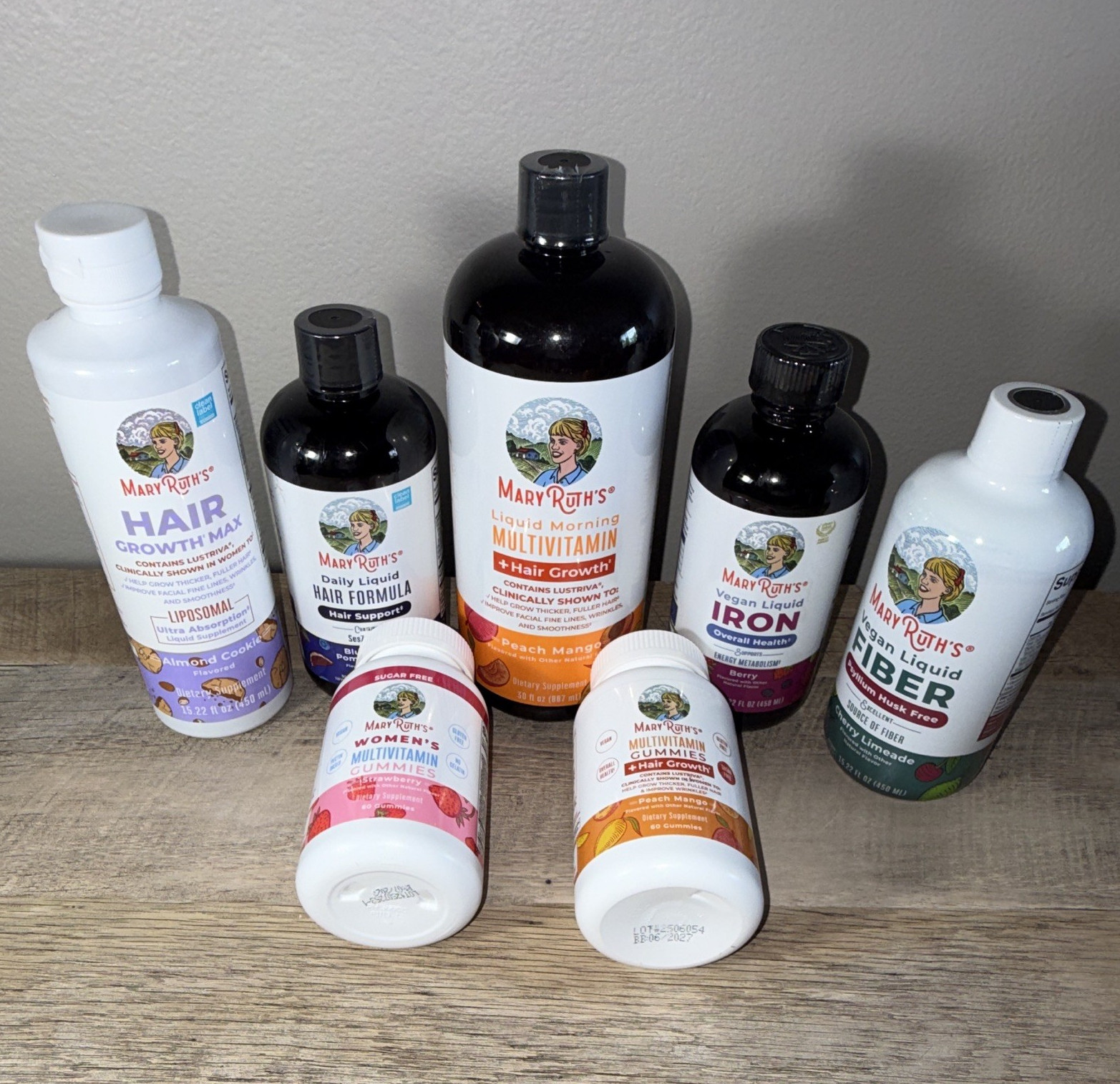 MaryRuth’s Liquid & Gummy Multivitamin + Iron Hair Support, Sugar Free BUNDLE