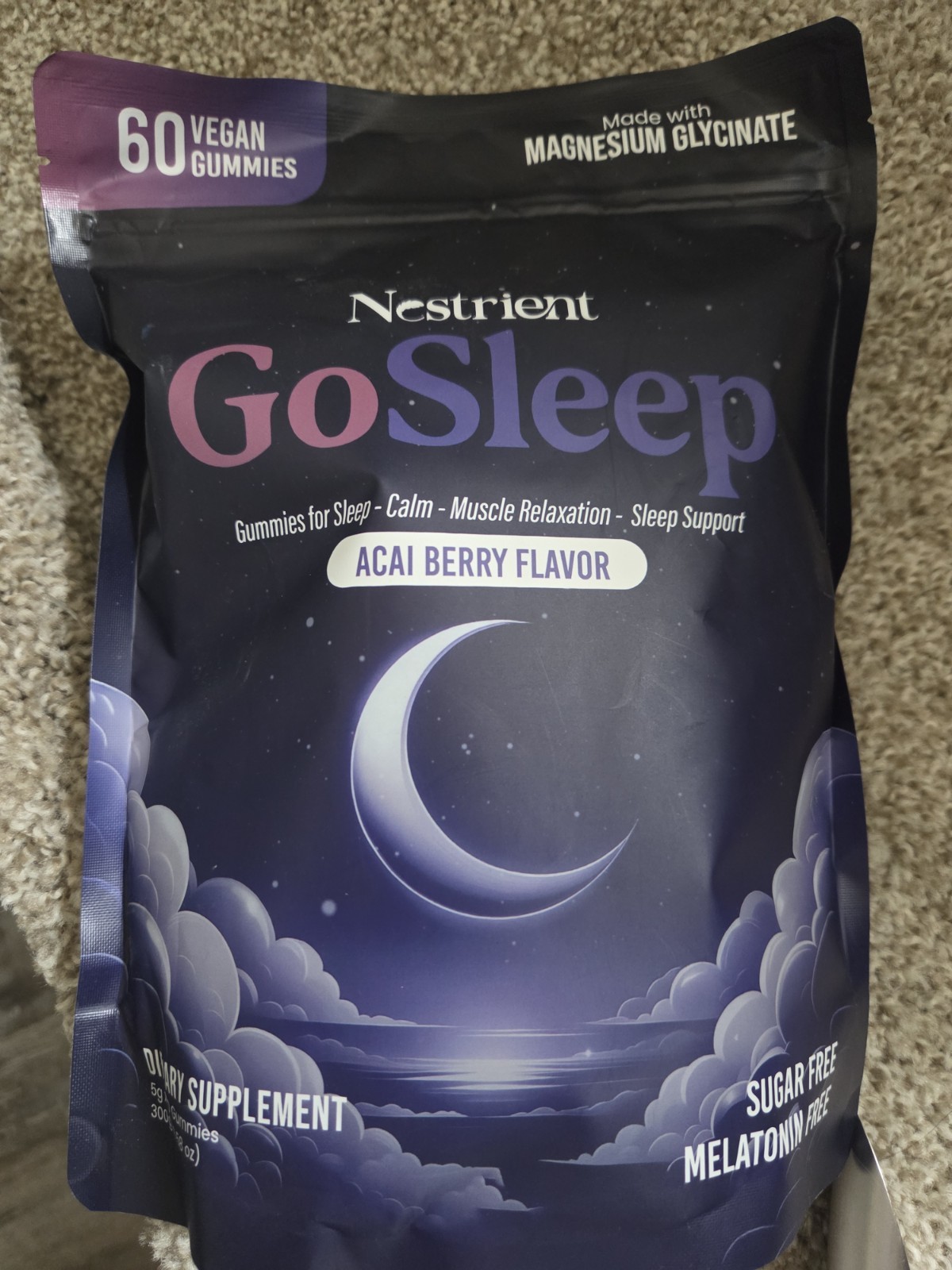 Nestrient GoSleep-GoDigest- GoBeast Vegan Gummies 60ct Each