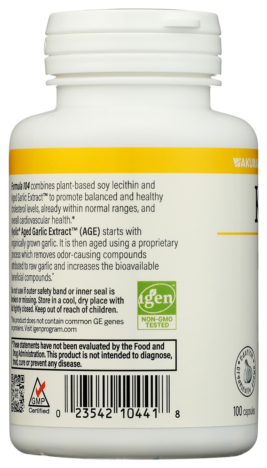 Kyolic Aged Garlic Extract Formula 104 Cholesterol Health 100 Capsules 1 Pack