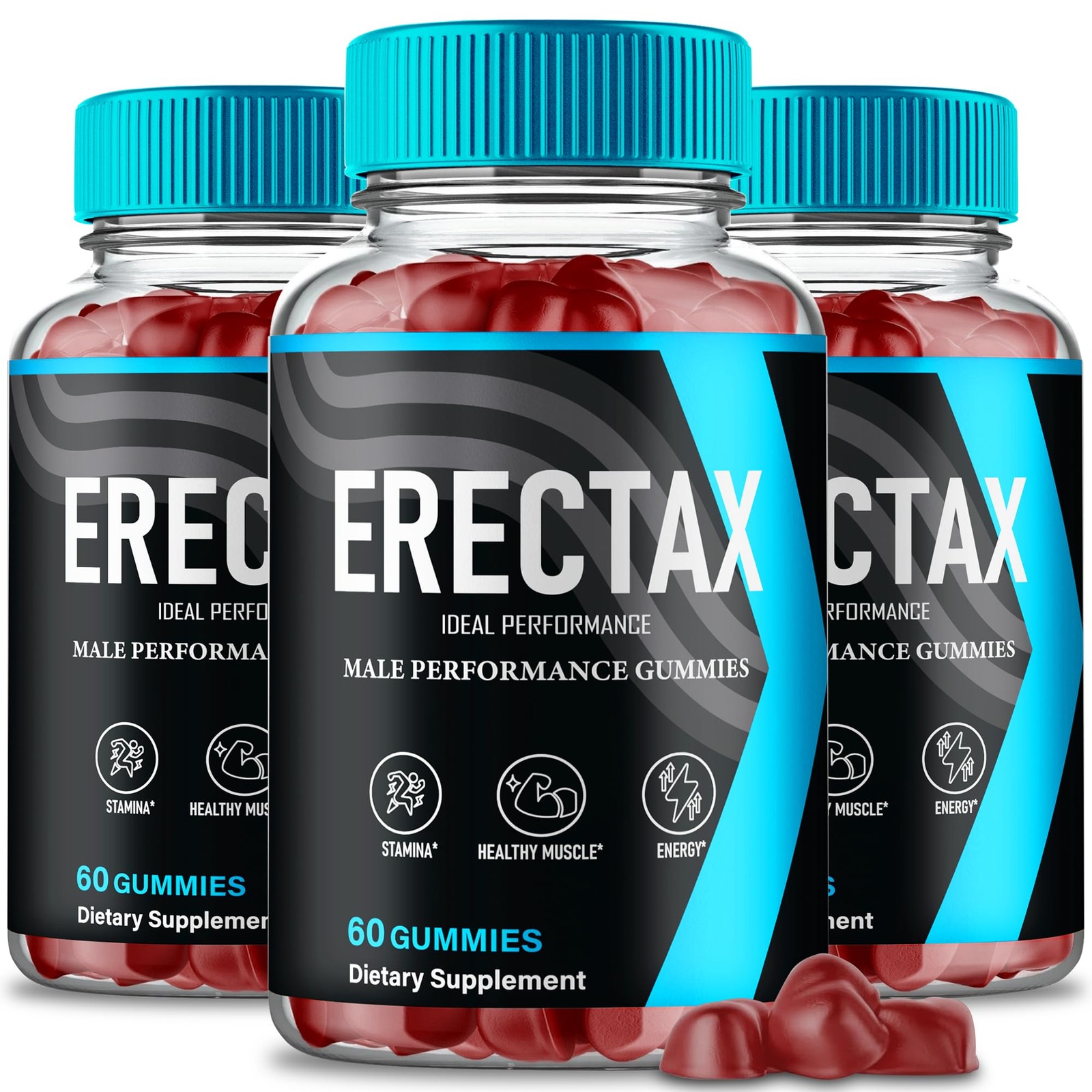 Erectax General Wellness Supplement – 180 Gummies (3 Pack)