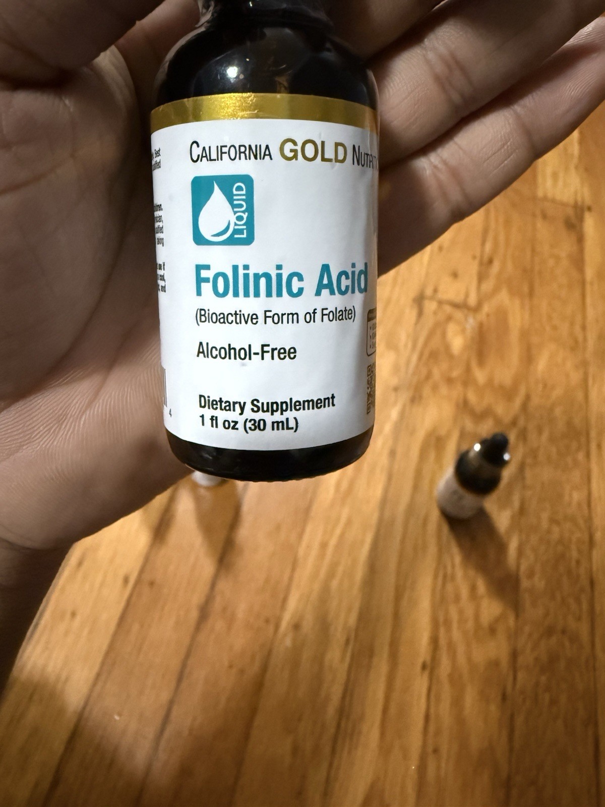California Gold Nutrition Folinic Acid Liquid Alcohol-Free 400mcg 1 fl oz 5 Pack