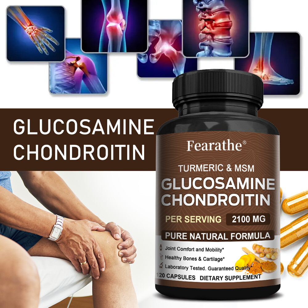 Glucosamine Chondroitin Msm Turmeric Capsules Healthy Bones Joints Support