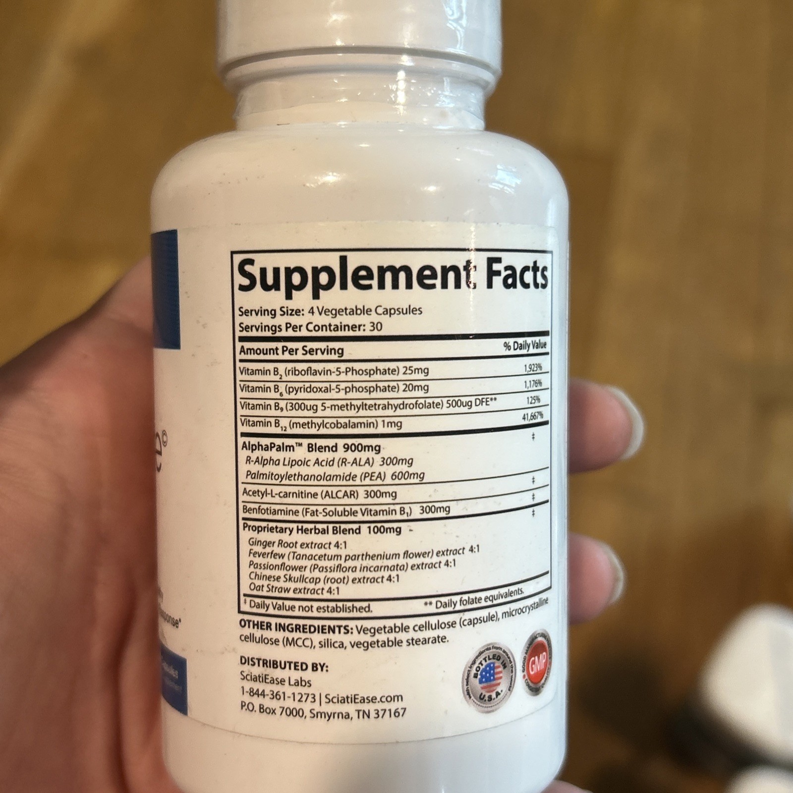 SciatiEase Labs Sciatic Nerve Formula 120 Capsules exp: 12/2026