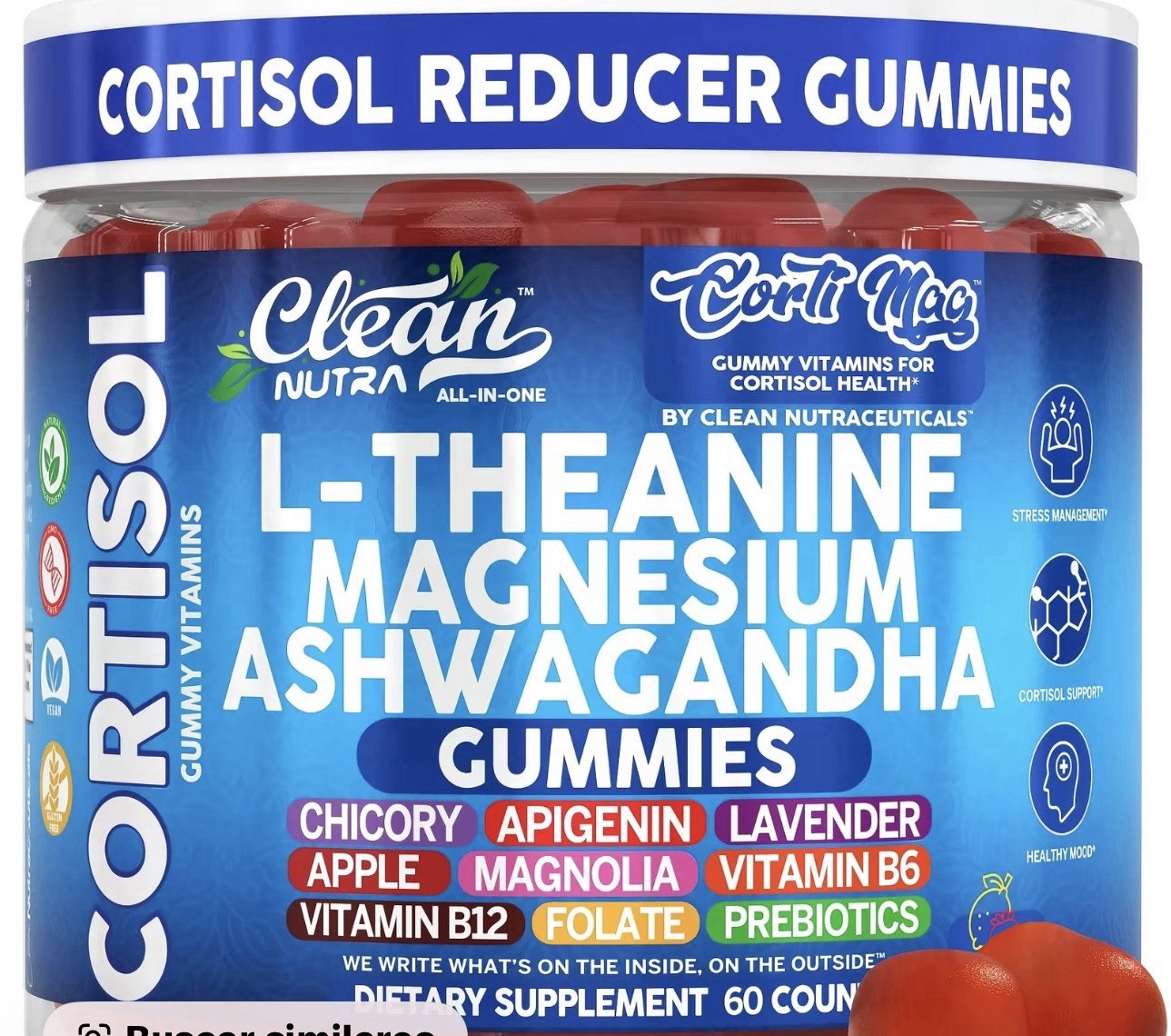 Clean Nutra Ashwagandha Magnesium L-Theanine Gummies 60 Ct Lot of 3 New