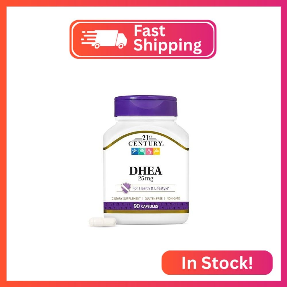 21st Century DHEA 25 mg Capsules (90 Count), Hormone Balance Dietary Supplements