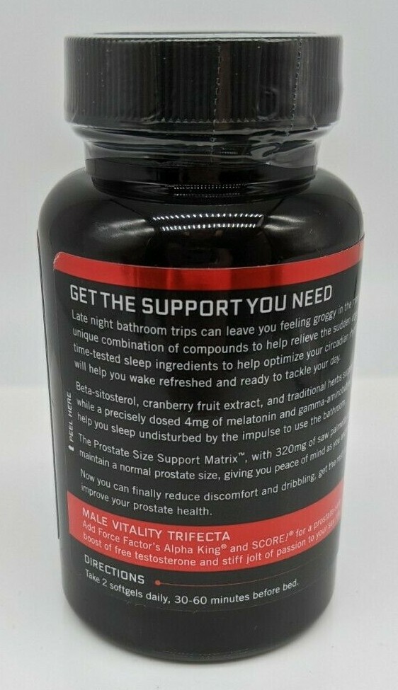 Force Factor TRUFLOW Prostate Support Supplement for Men – 60 Softgels