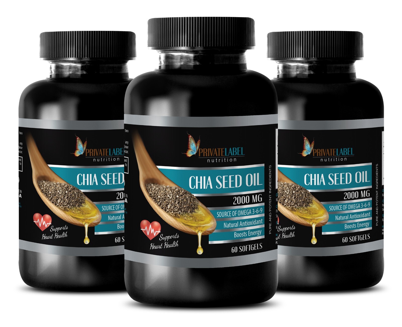 Antioxidant boost oil – CHIA SEED OIL – Hair breakage prevention 3 Bottles 180C