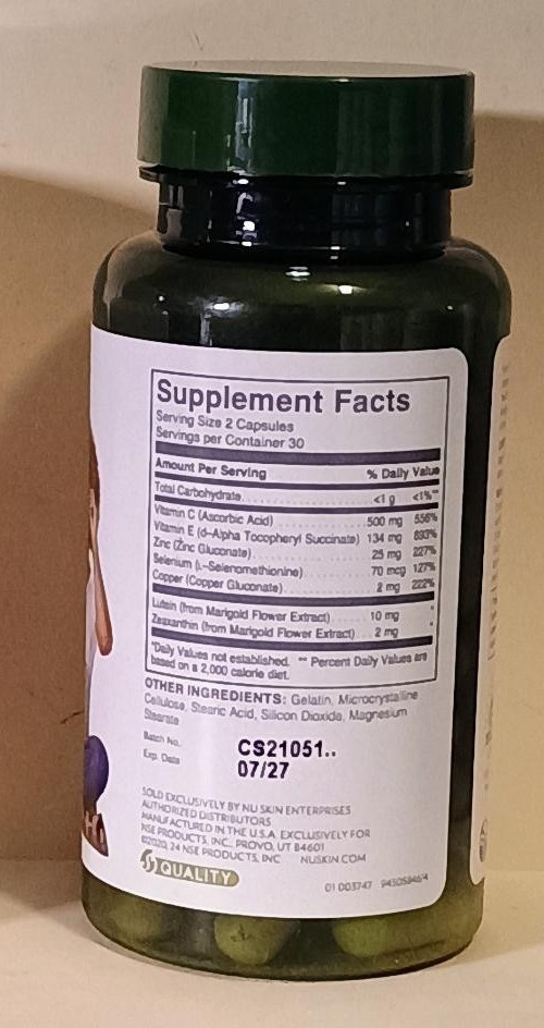 Nu Skin Pharmanex Eye Formula Eye Support Dietary Supplement 60 Capsules 07/2027