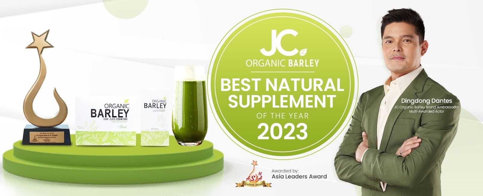 JC pure organic barley power juice with stevia from New Zealand