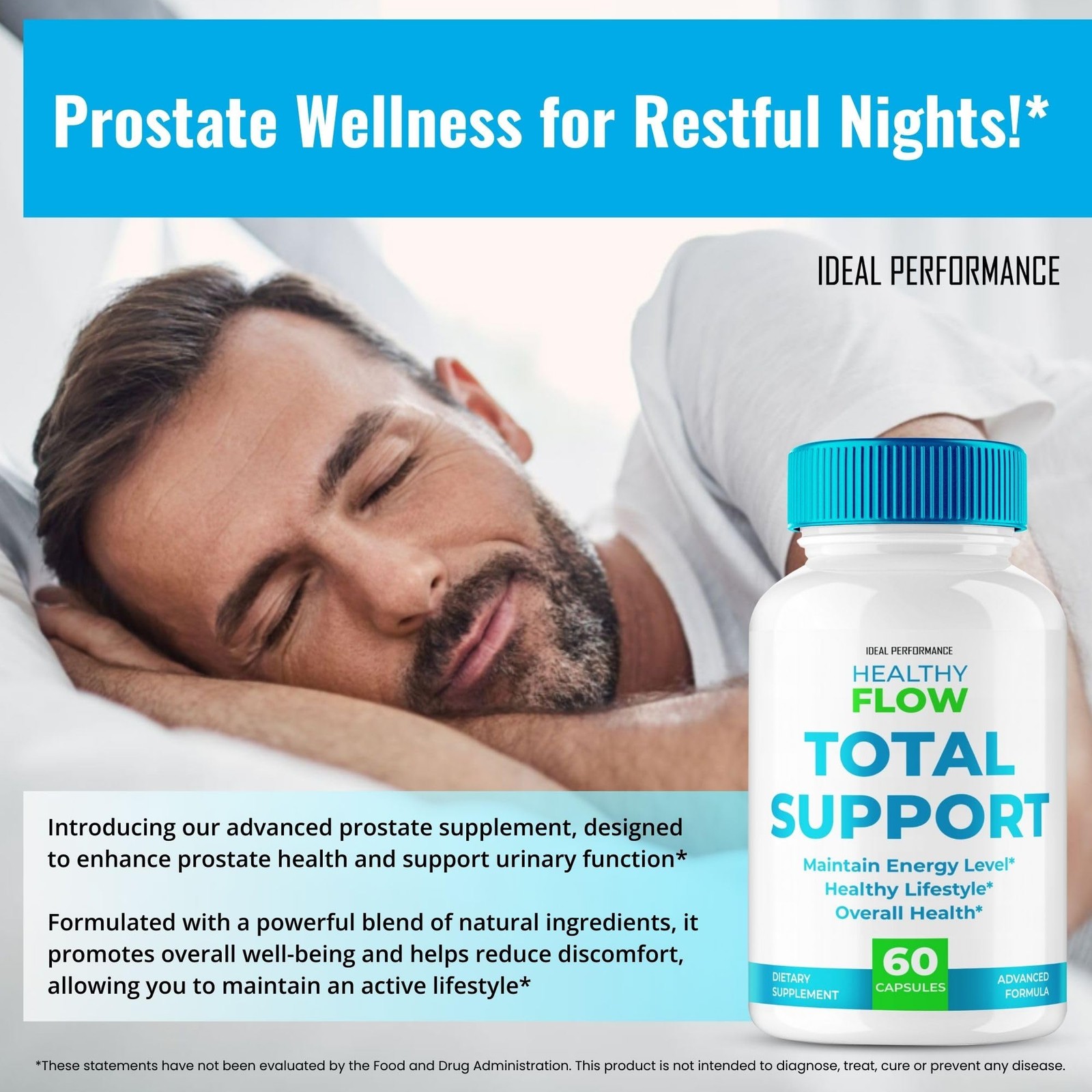 Health Flow Total Support General Wellness Supplement – 180 Capsules (3 Pack)
