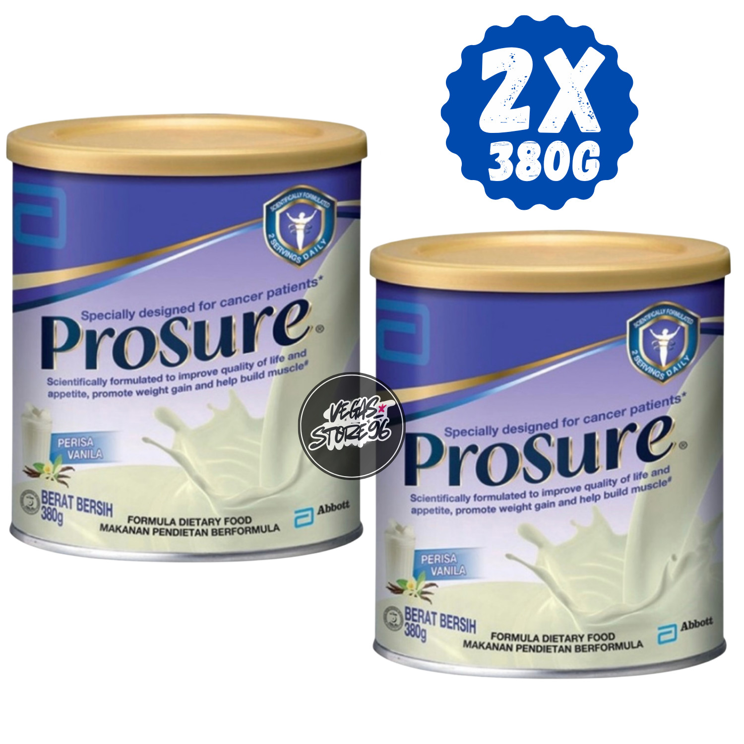 2x Abbott Pro sure Milk High Protein Prebiotic & EPA 380g FAST SHIPPING
