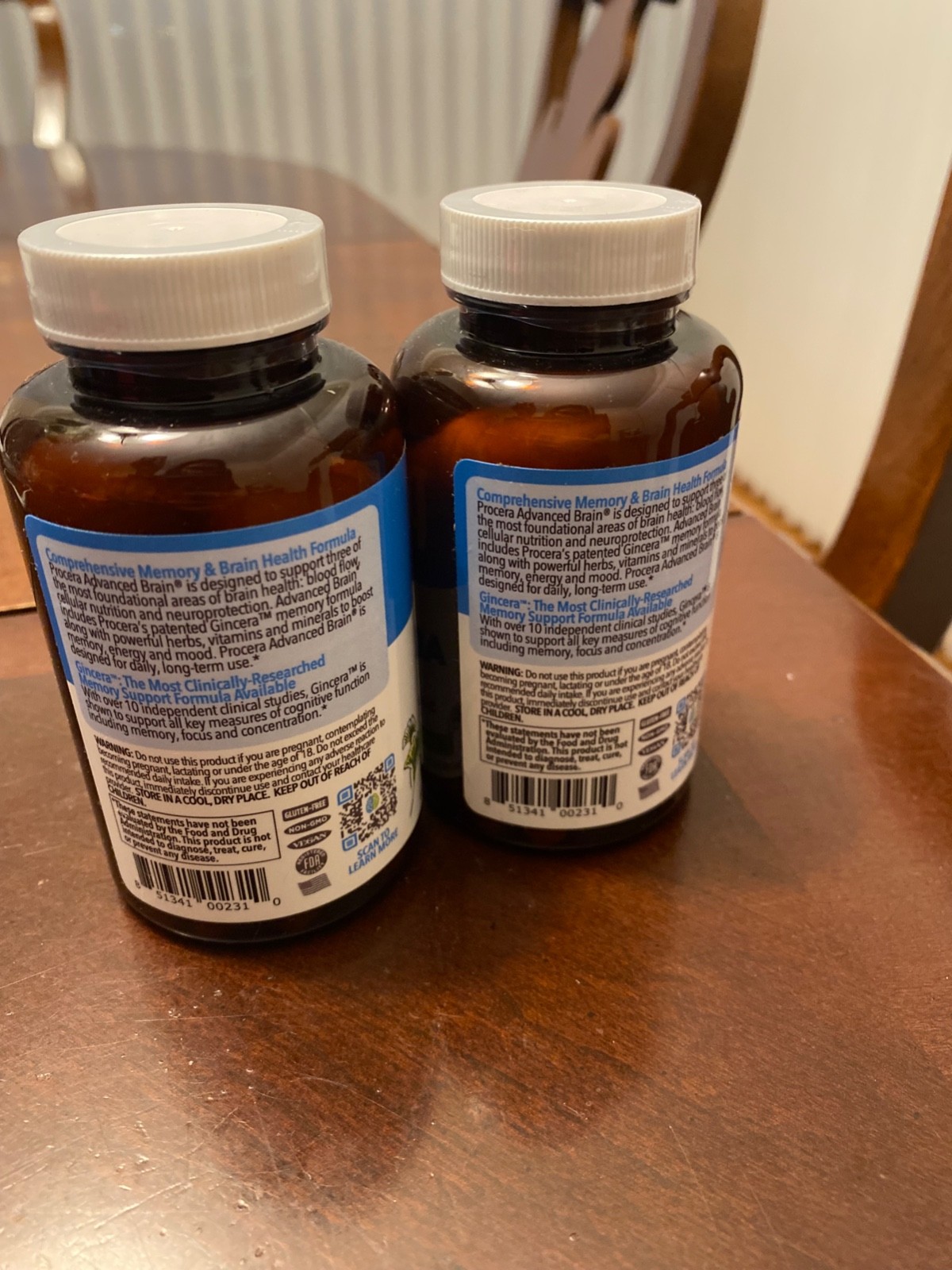 (2) Procera Advanced Brain Memory Energy Mood Support 60 Caps Exp 27 free ship