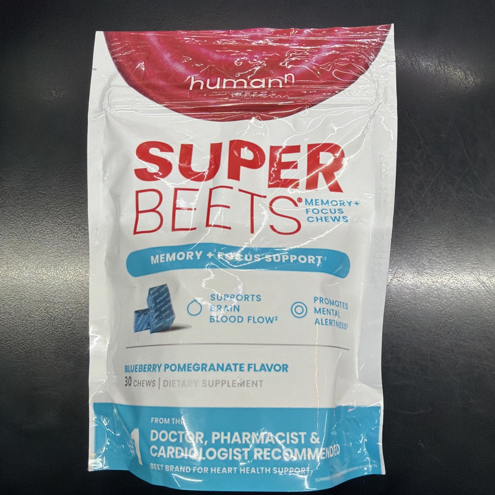 SuperBeets Chews 30 Count Brain Health Support Memory Focus Alertness Nootropic