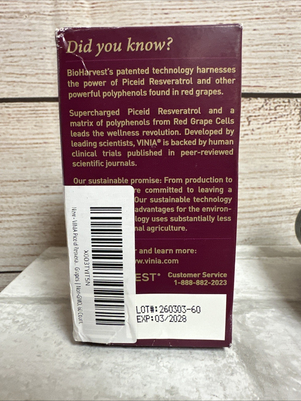 VINIA Blood Flow Capsules Red Grape Powder Nitric Oxide Supplement 60 Caps 3/28